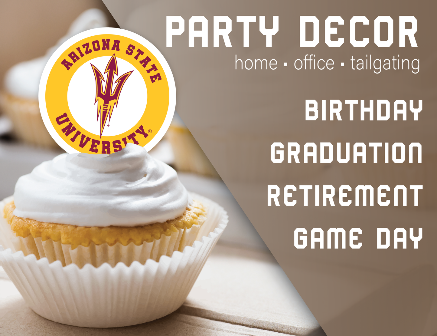 Arizona State Sun Devils Cupcake Toppers (24 Pieces)