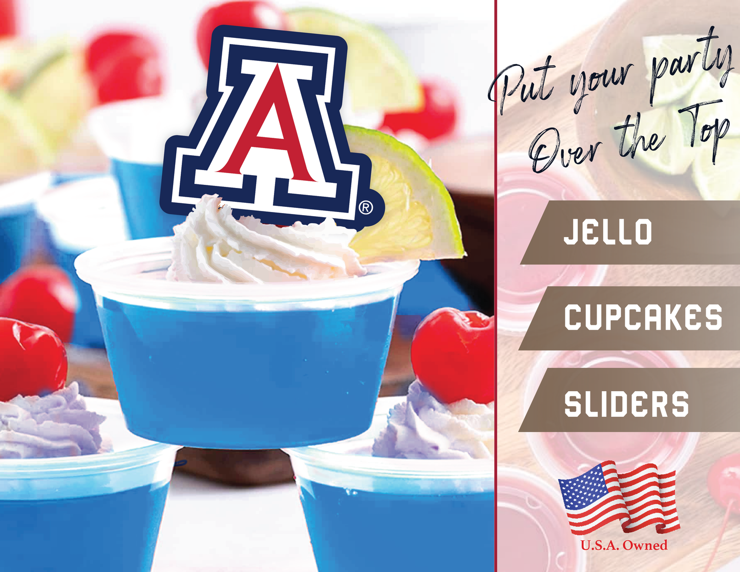Arizona Wildcats Party Decorations with Banner and Cupcake Toppers (42 Pieces)