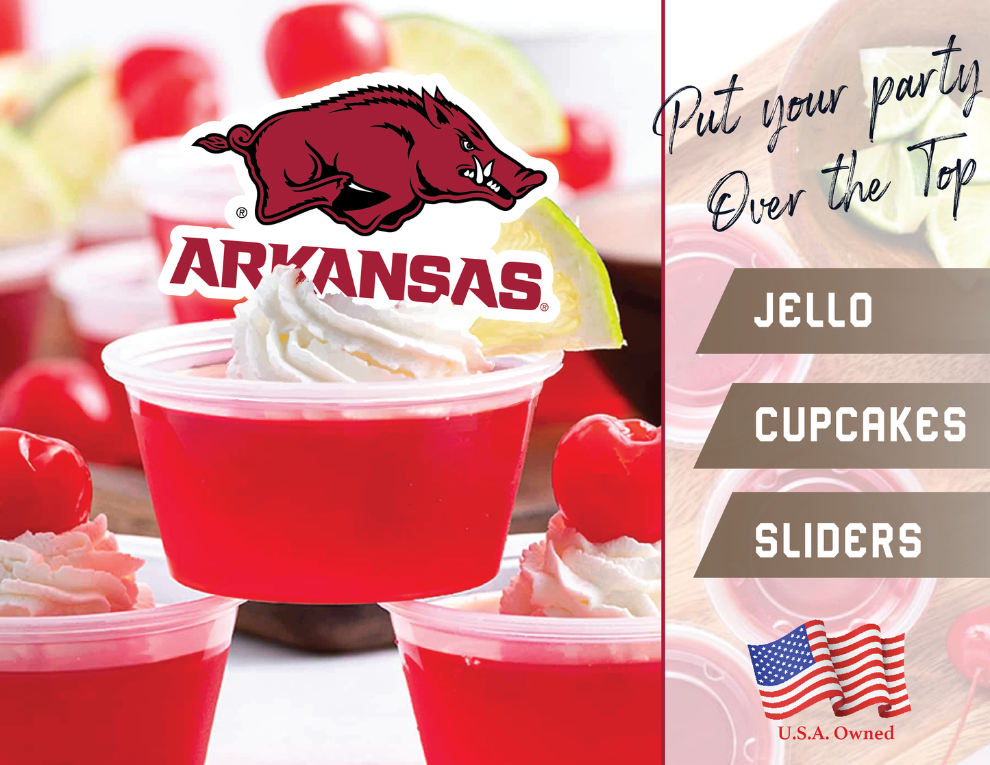 Arkansas Razorbacks Party Decorations with Banner and Cupcake Toppers (42 Pieces)
