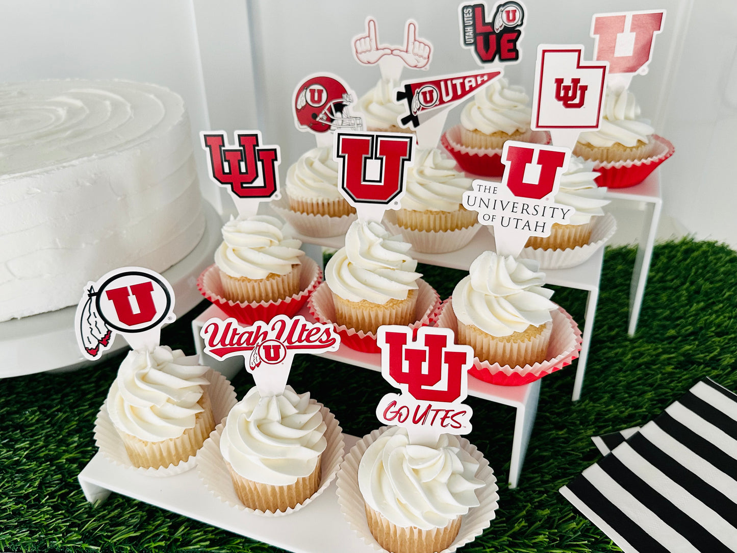 Utah Utes Cupcake Toppers (24 Pieces)
