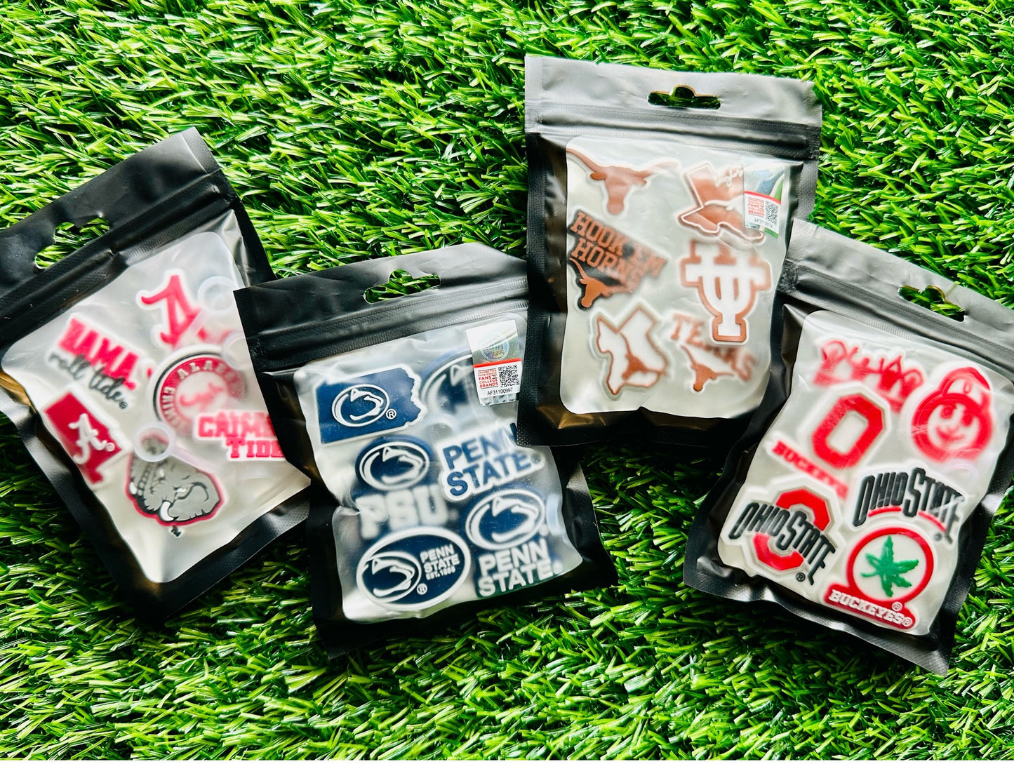 Ohio State Buckeyes 10mm Straw Toppers (6 Pieces)