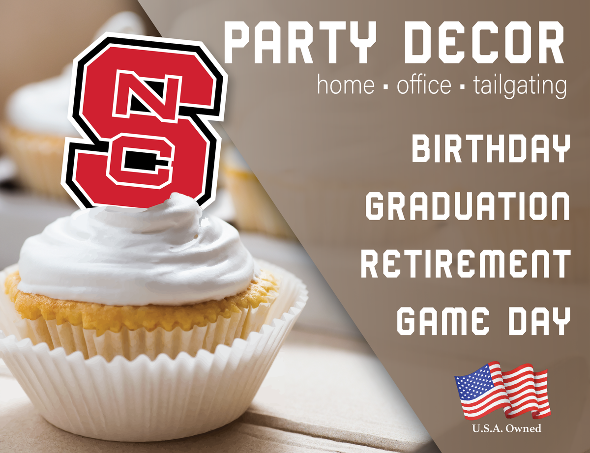 NC State Cupcake Toppers Wolfpack Graduation Party Cake Decorations 24 Pcs