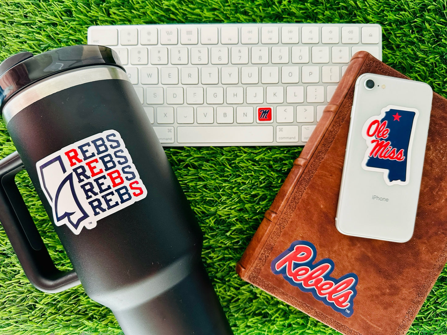 Ole Miss Rebel Sticker Set (14 Pieces)