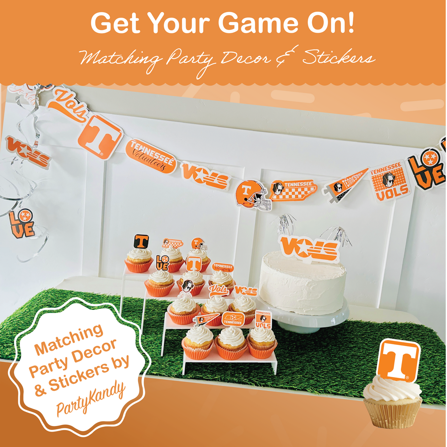 Tennessee Vols Baking Cups (48 Pcs) for UT Volunteers Football, Birthday, and Graduation Party Decorations (Tennessee Vols)