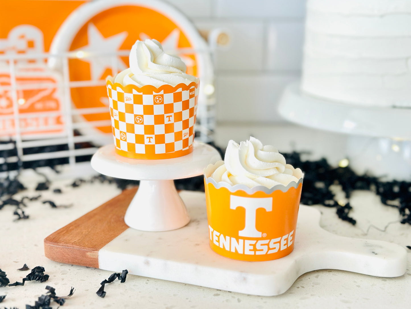 Tennessee Vols Baking Cups (48 Pcs) for UT Volunteers Football, Birthday, and Graduation Party Decorations (Tennessee Vols)