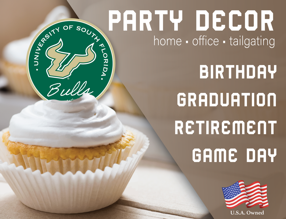 USF Merch Graduation Decoration South Florida Cupcake Toppers 24 Pc