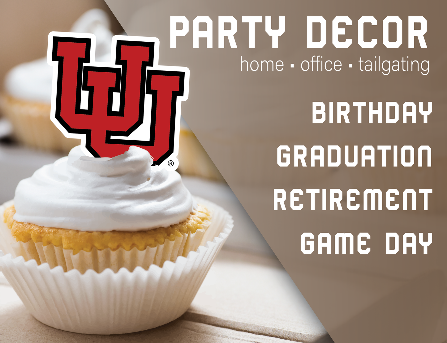 Utah Utes Cupcake Toppers (24 Pieces)