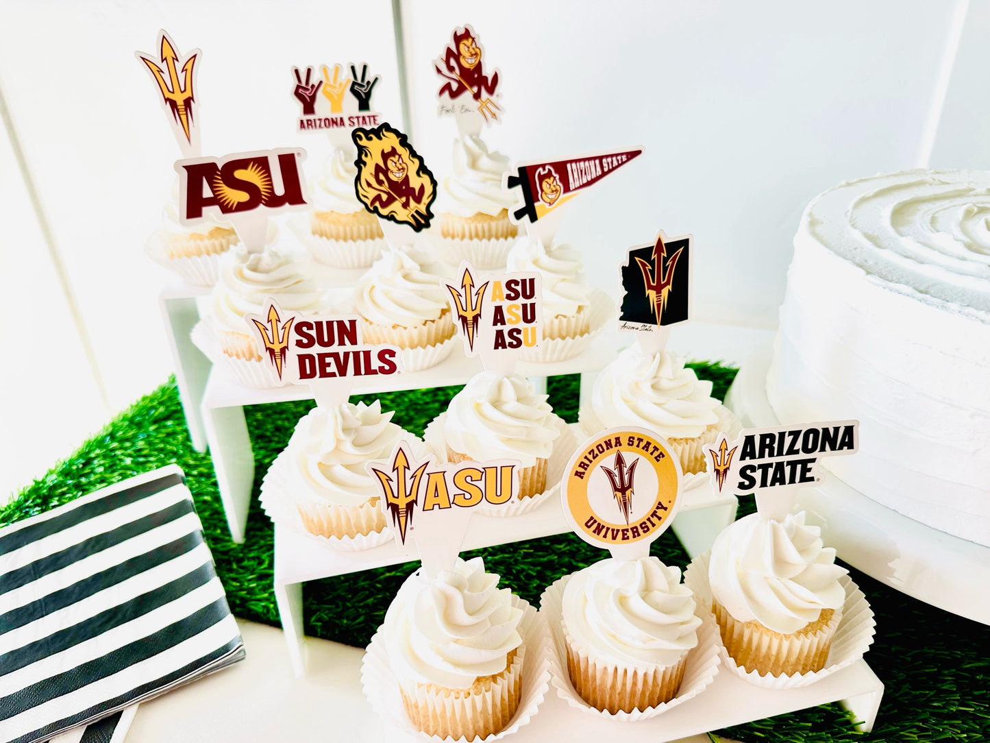 Arizona State Sun Devils Cupcake Toppers (24 Pieces)