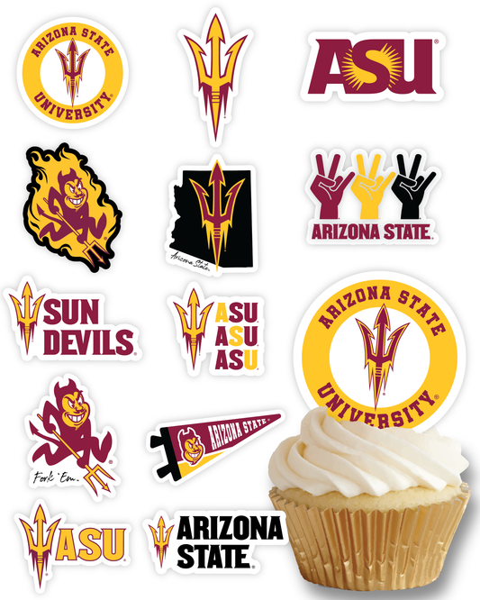 Arizona State Sun Devils Cupcake Toppers (24 Pieces)