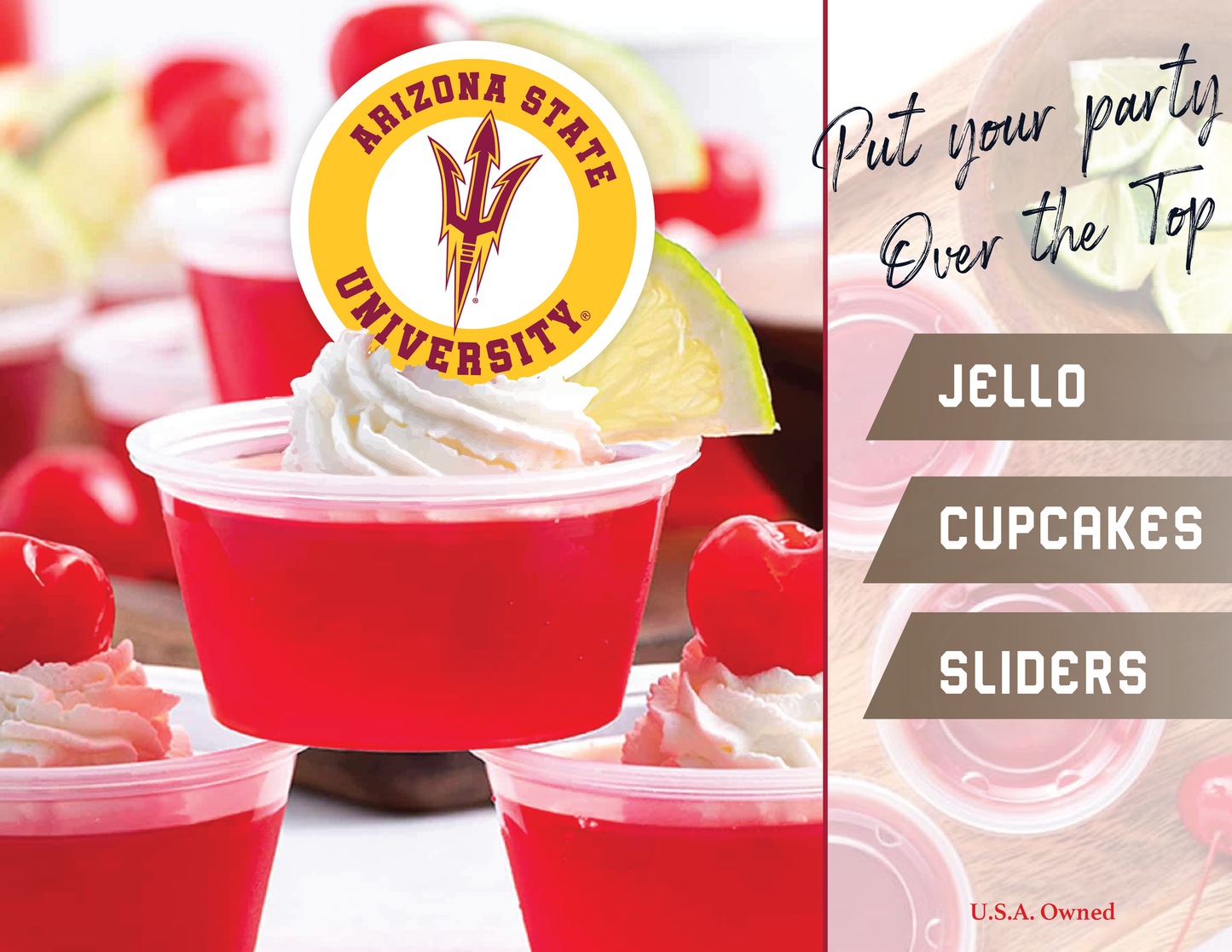 Arizona State Sun Devils Party Decorations with Banner and Cupcake Toppers (42 Pieces)