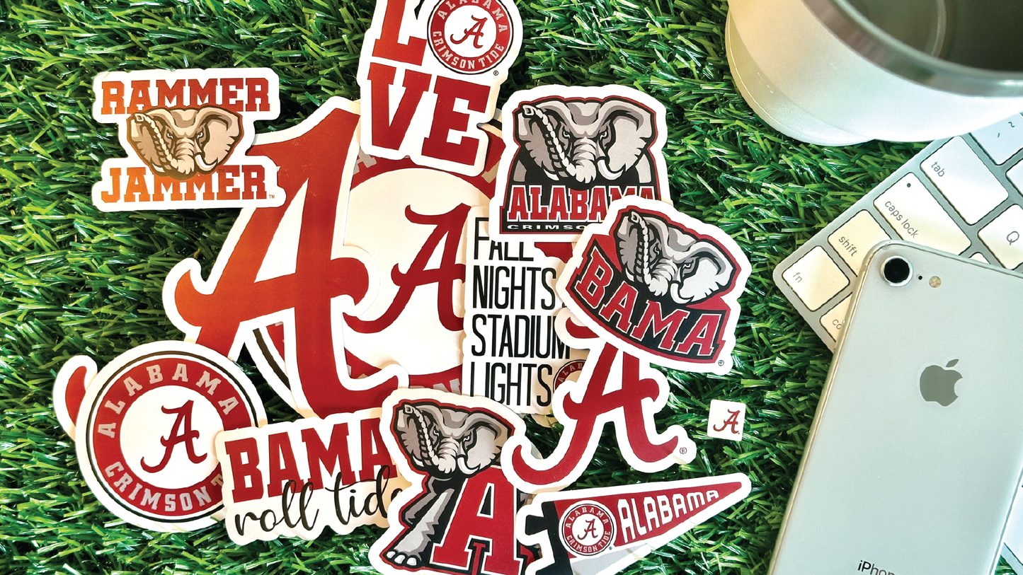 Alabama Crimson Tide Sticker Set (14 Pieces)
