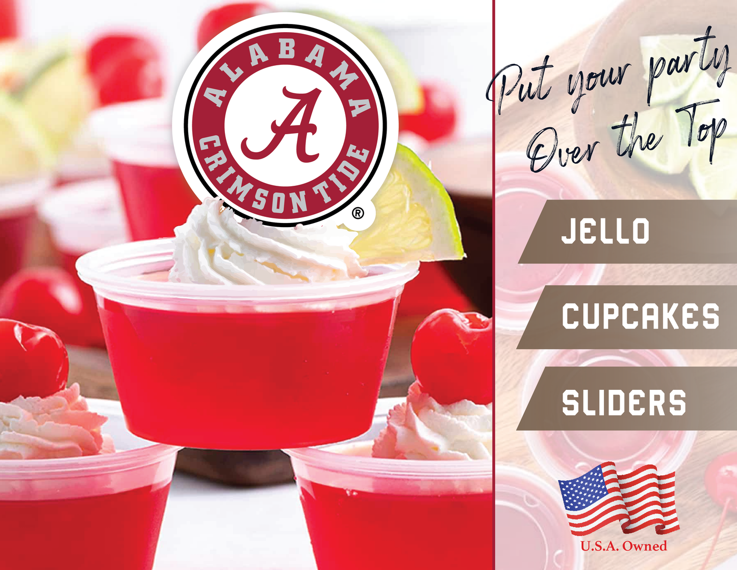 Alabama Crimson Tide Party Decorations with Banner and Cupcake Toppers (42 Pieces)