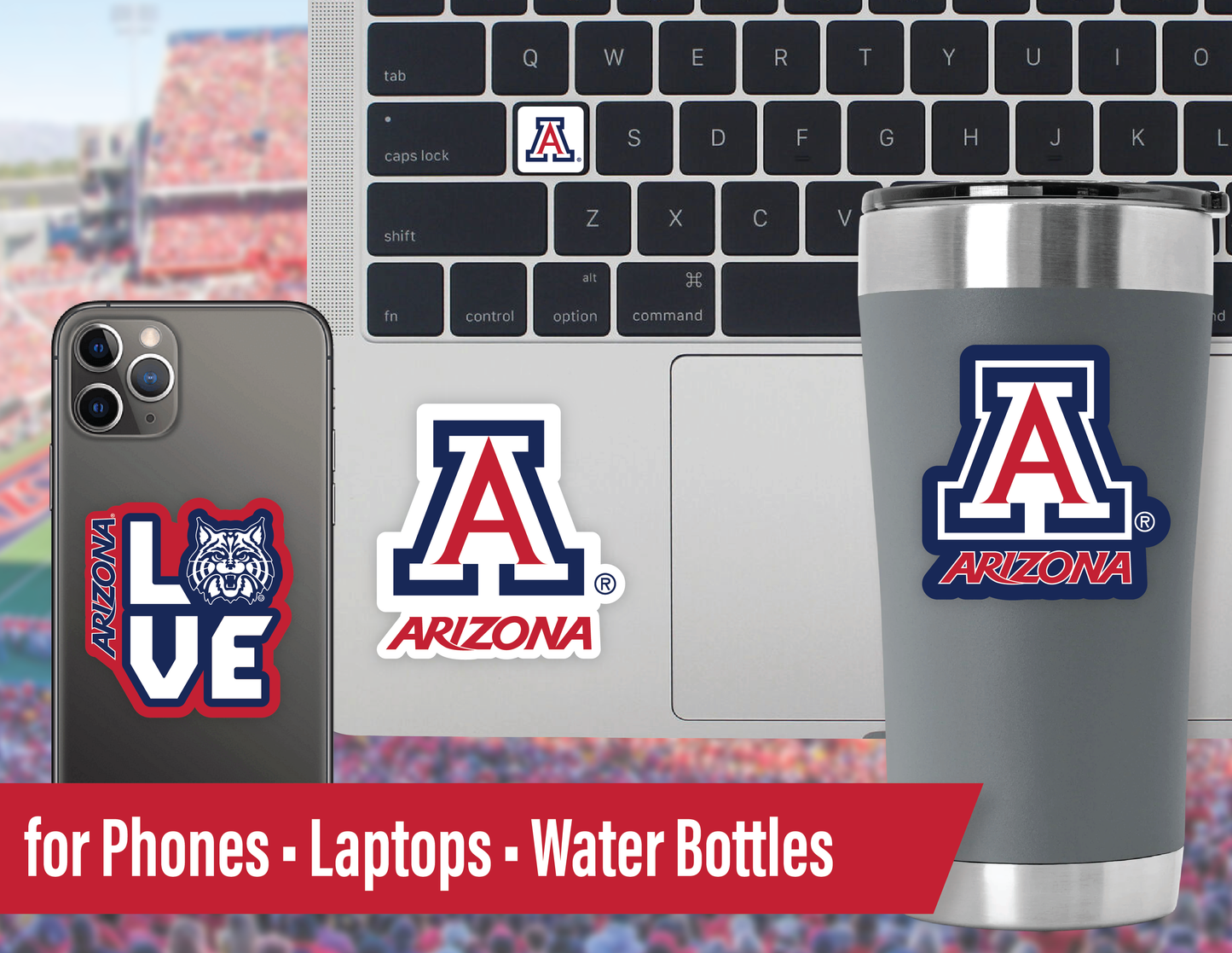 Arizona Wildcats Sticker Set (14 Pieces)