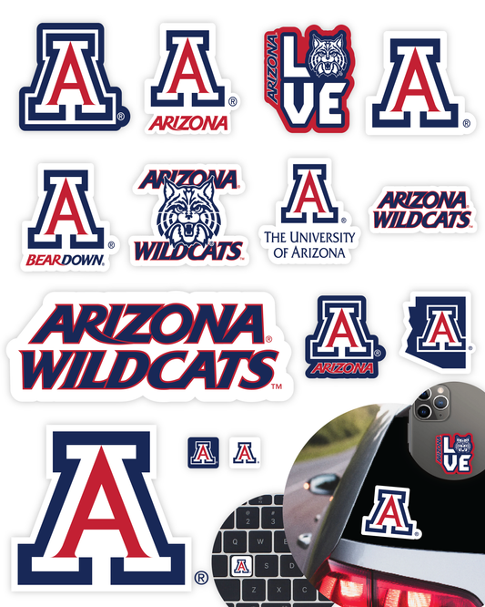 Arkansas Razorbacks Sticker Set (14 Pieces)