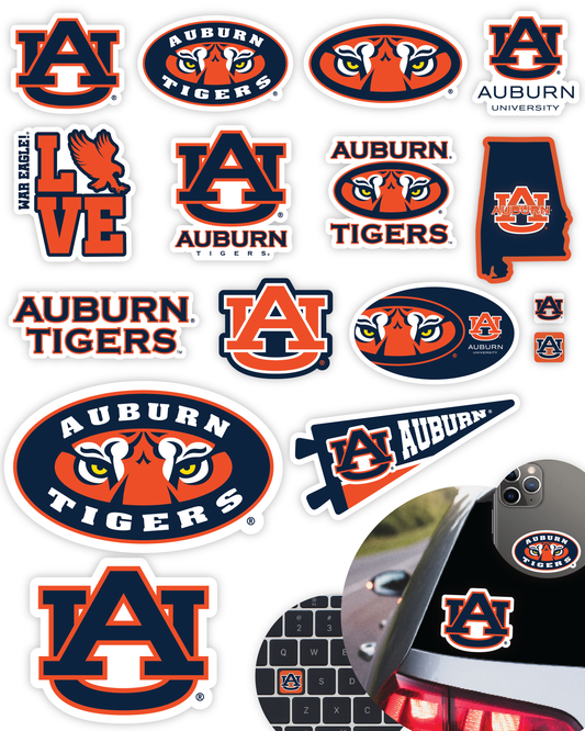 Auburn Tigers Sticker Set (14 Pieces)