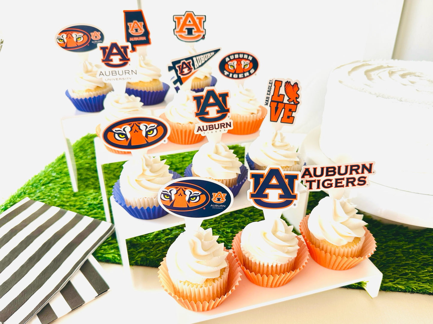 Auburn Tigers Cupcake Toppers (24 Pieces)