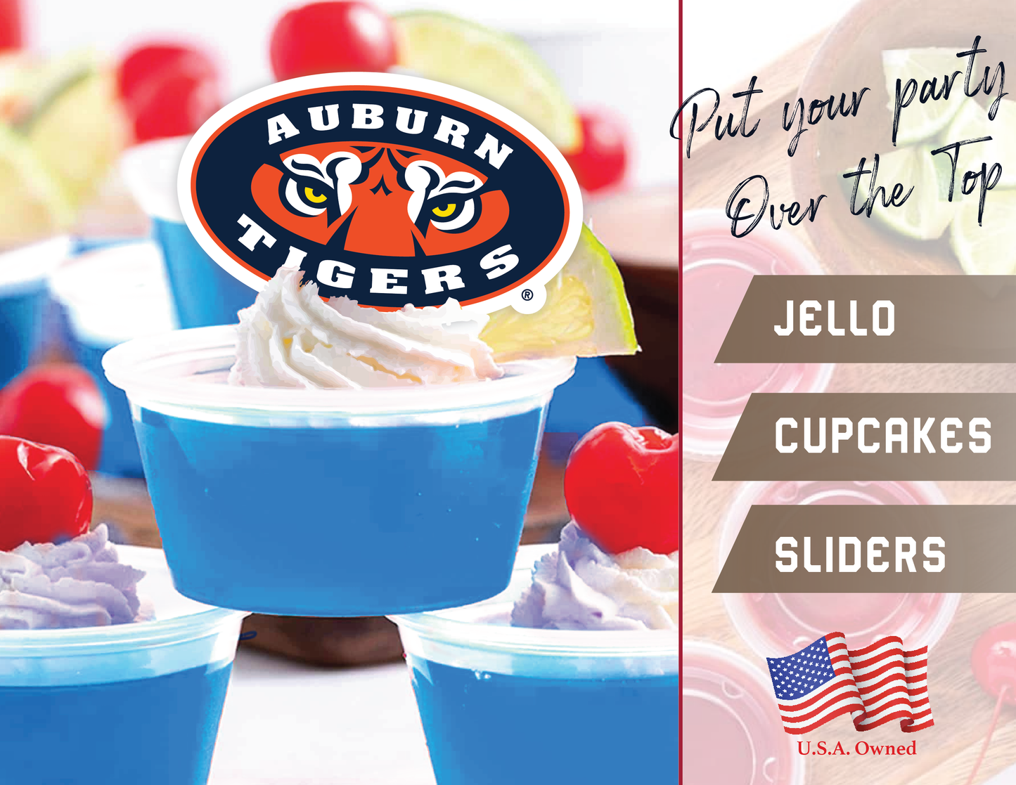 Auburn Tigers Cupcake Toppers (24 Pieces)
