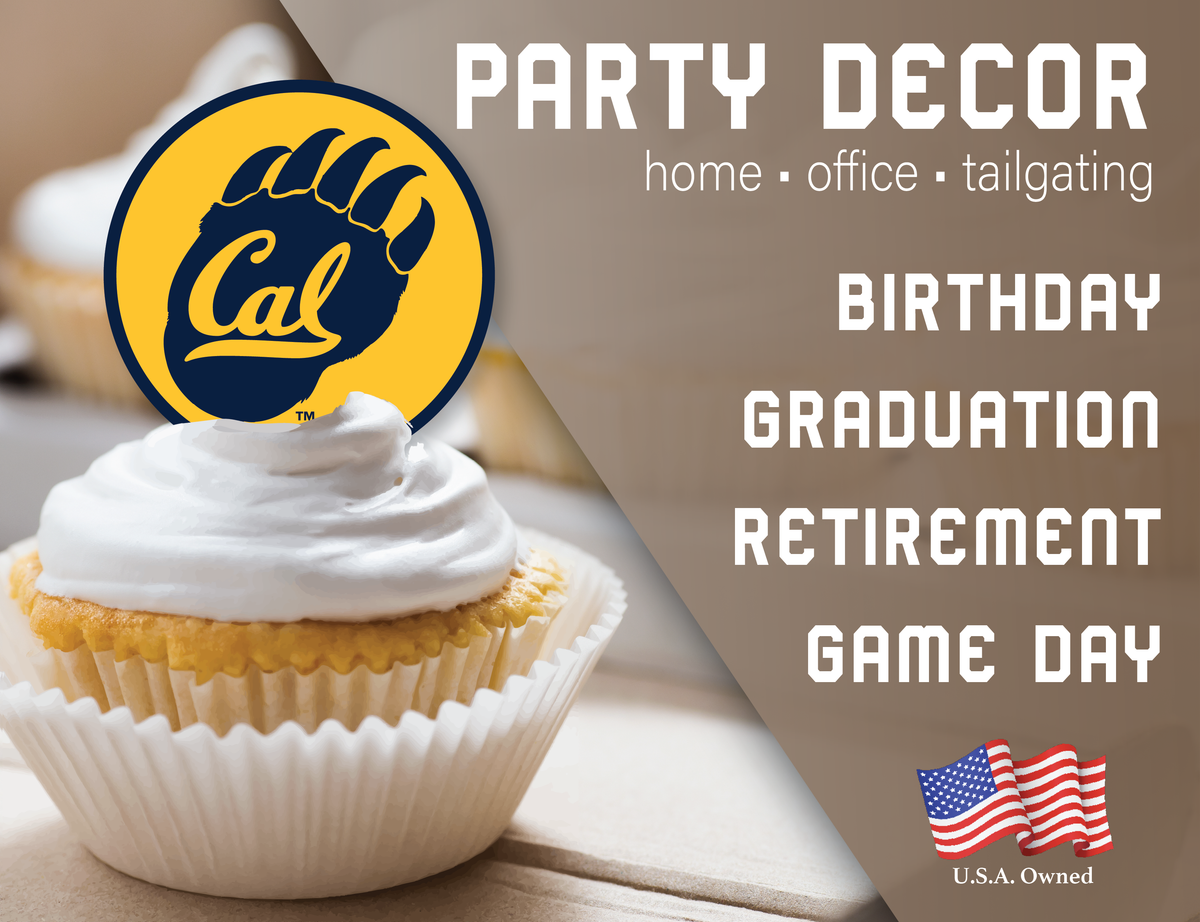 UC Berkeley merch Graduation Decorations Cupcake Toppers Party 24 Pcs