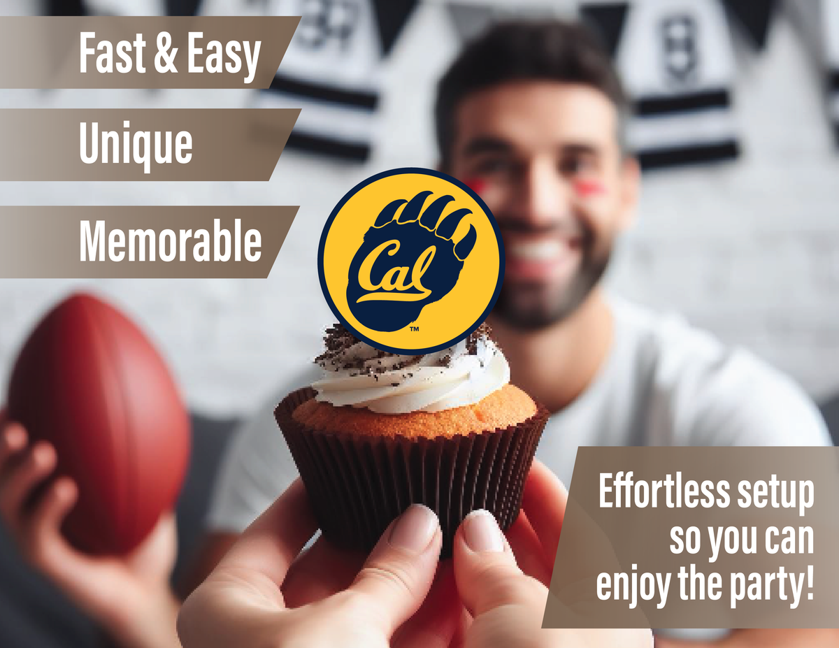 UC Berkeley merch Graduation Decorations Cupcake Toppers Party 24 Pcs