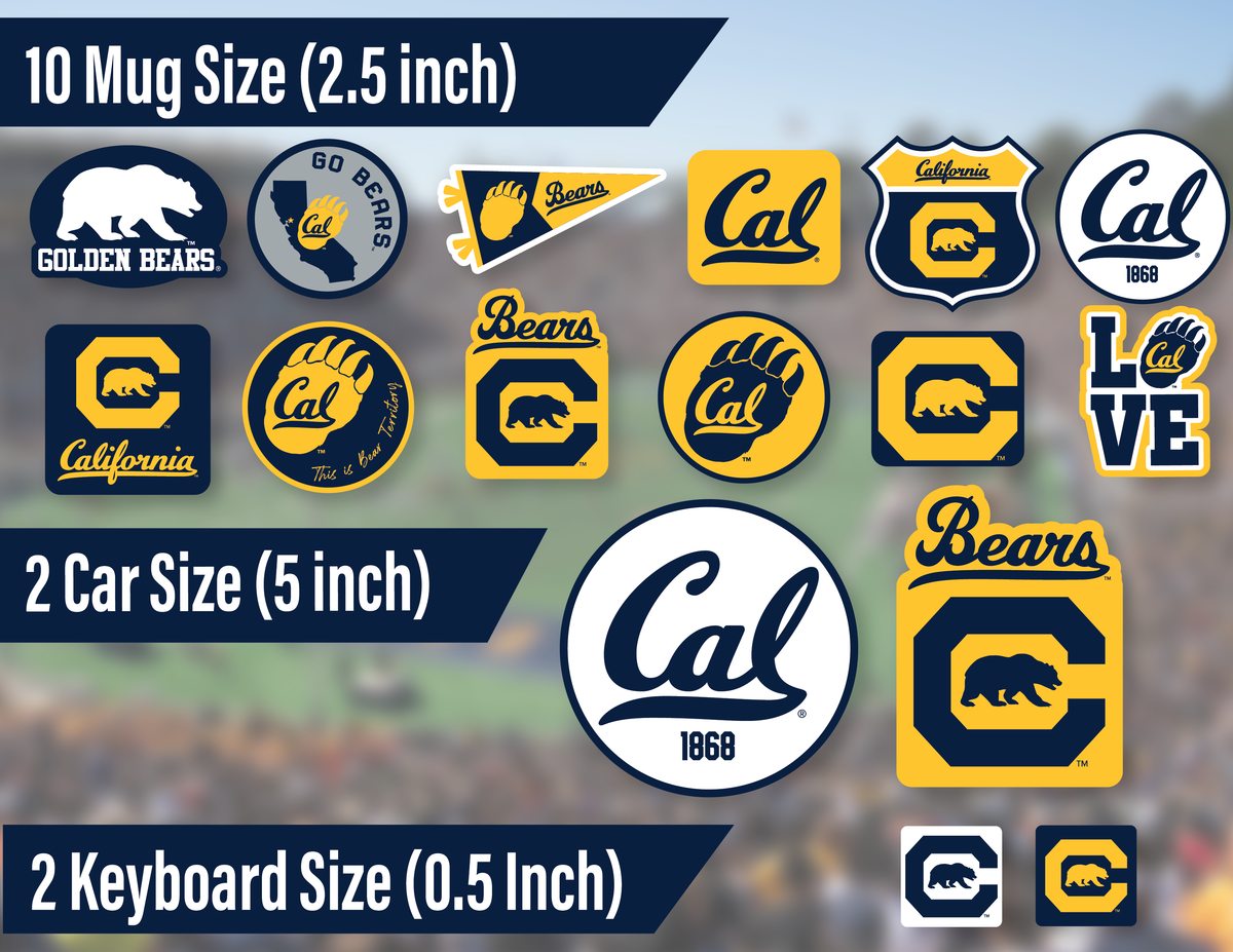 UC Berkeley Merch Stickers & Decals Merch University California 14 Pcs