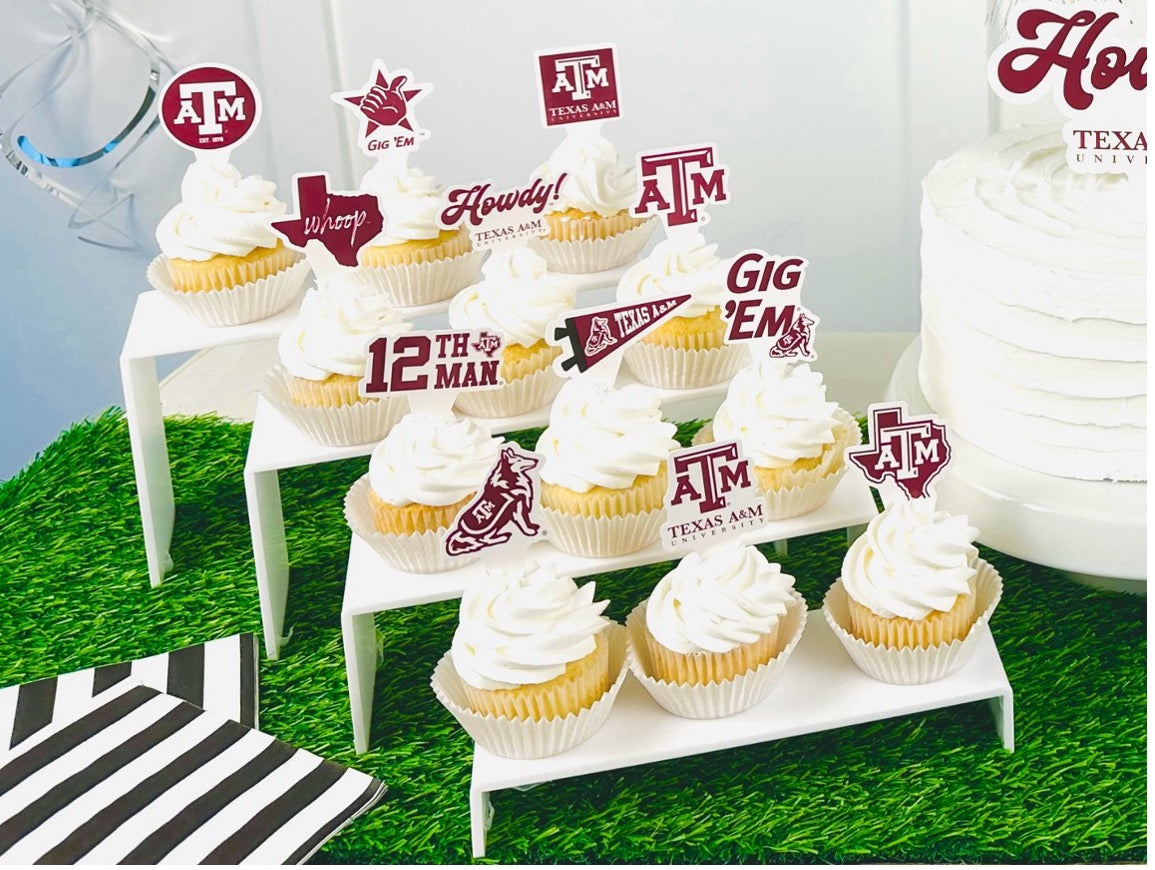Texas A&M Aggies Cupcake Toppers (24 Pieces)