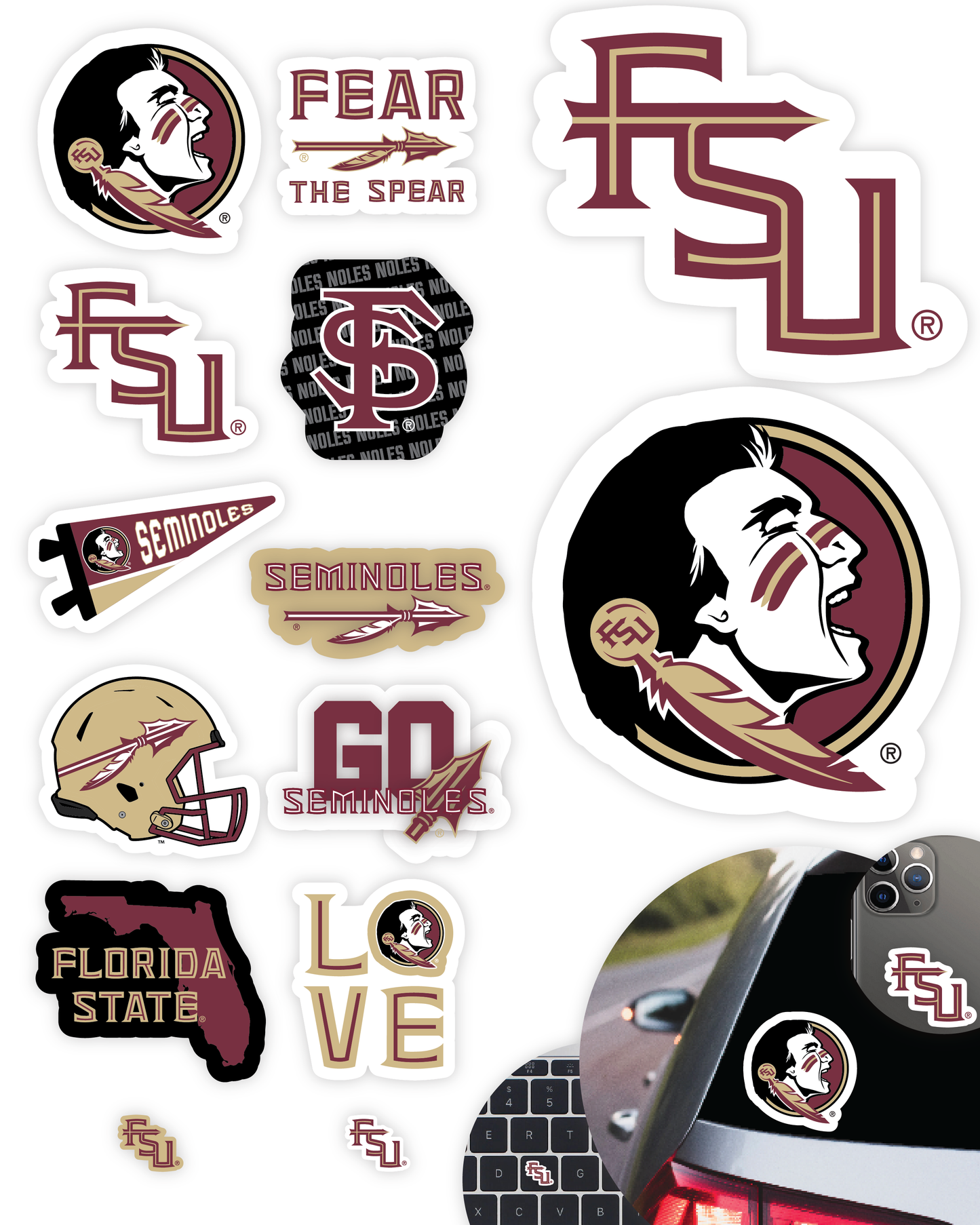 Florida State Seminoles Sticker Set (14 Pieces)