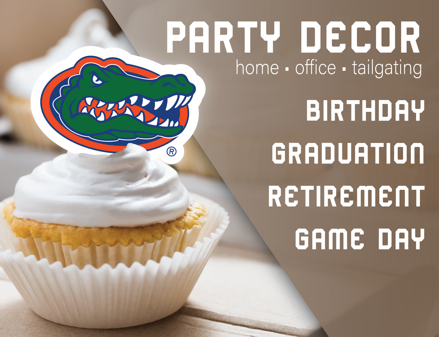 Florida Gators Party Decorations with Banner and Cupcake Toppers (42 Pieces)