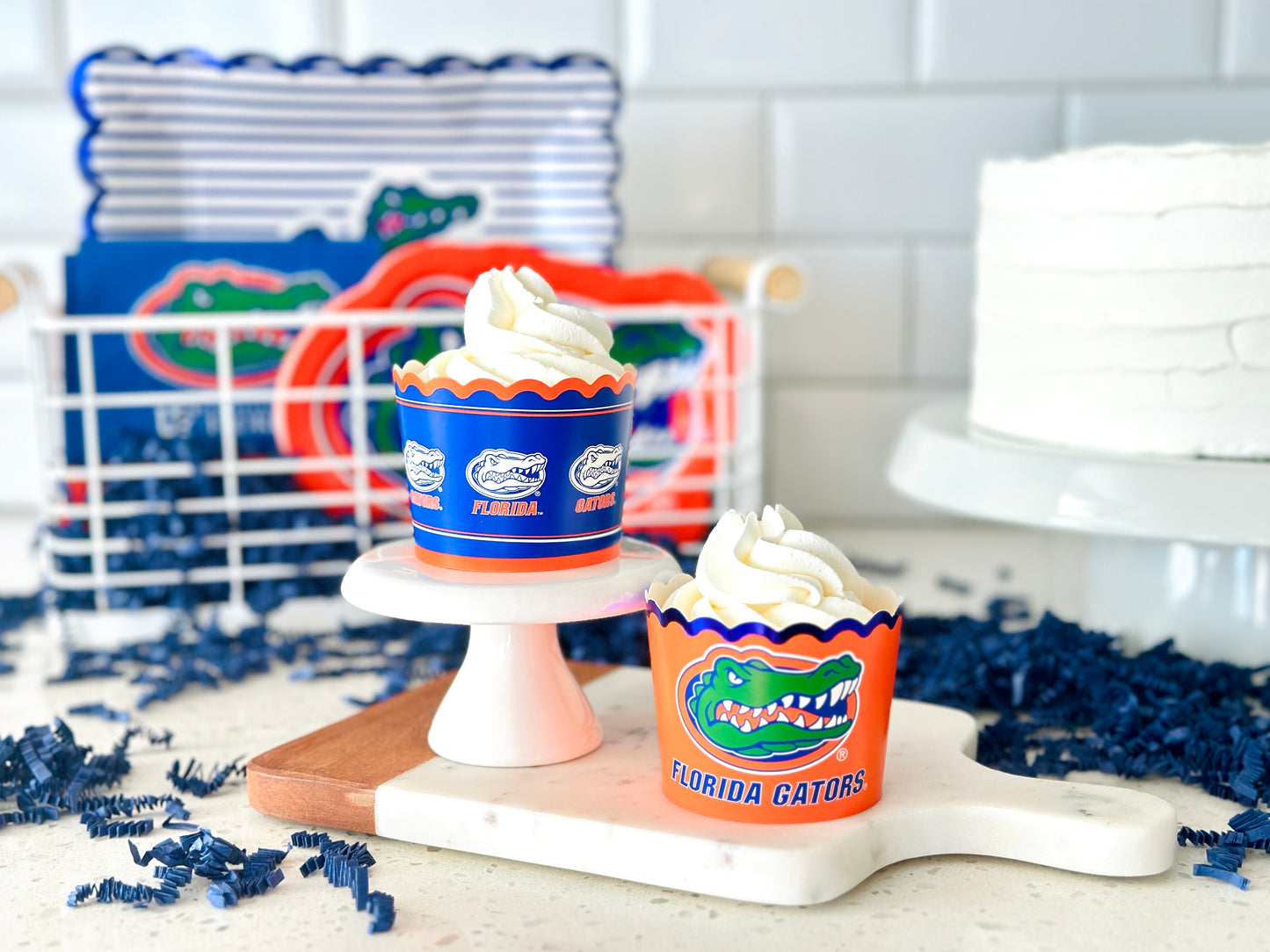 University of Florida Baking Cups (48 Pcs) for UF Gators Football, Birthday, and Graduation Party Decorations (Florida Gators)