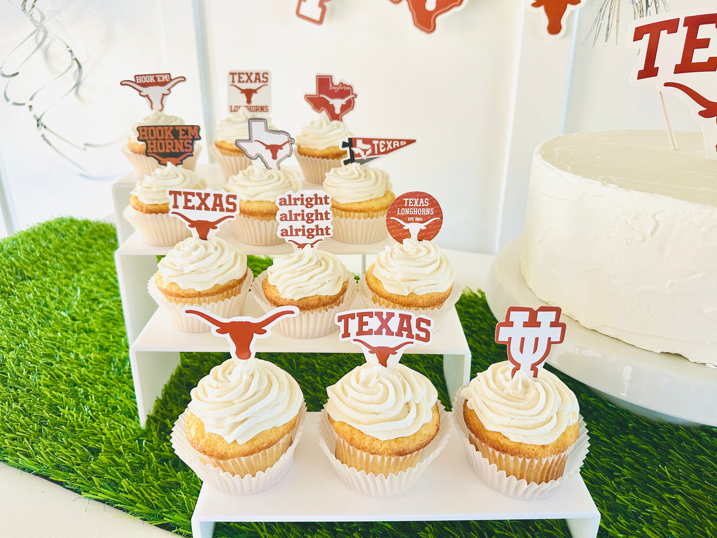 Texas Longhorns Cupcake Toppers (24 Pieces)