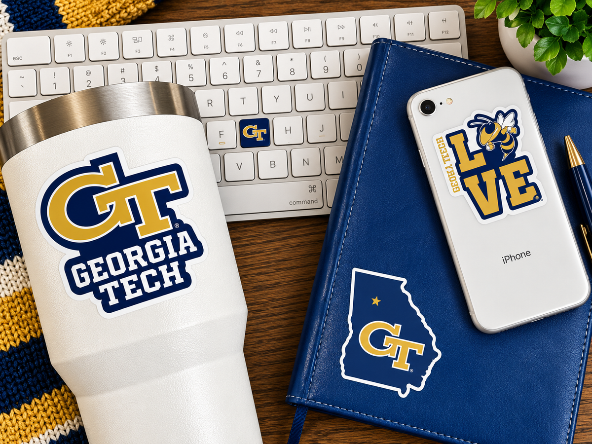 Georgia Tech Stickers Decals  Yellow Jacket Car Laptop Water Bottle 14 Pc