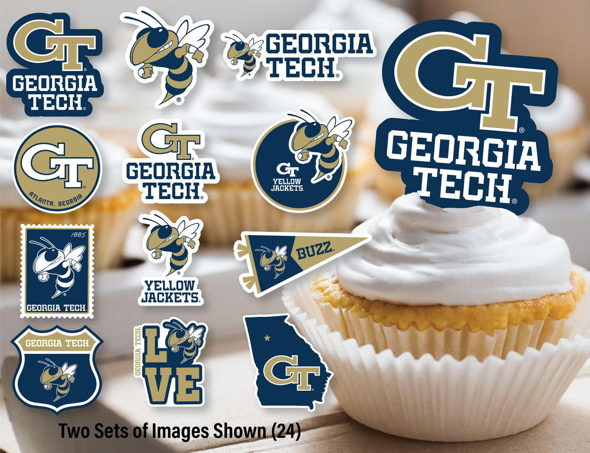 Georgia Tech Graduation Decorations University Cupcake Toppers 24 Pcs