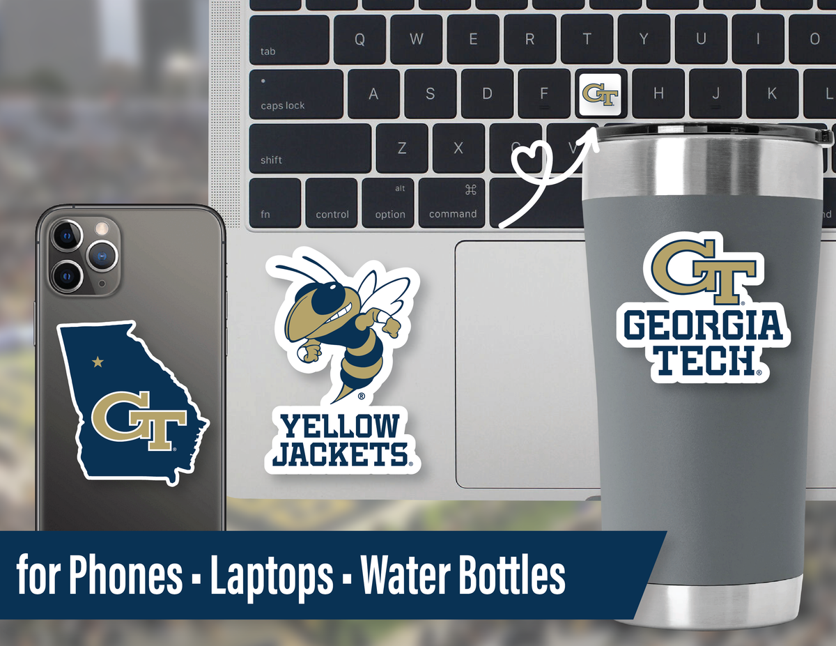 Georgia Tech Stickers Decals  Yellow Jacket Car Laptop Water Bottle 14 Pc