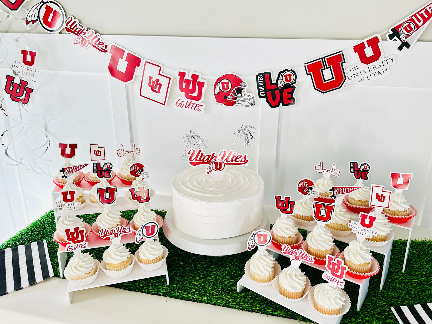 Utah Utes Party Decorations with Banner and Cupcake Toppers (42 Pieces)