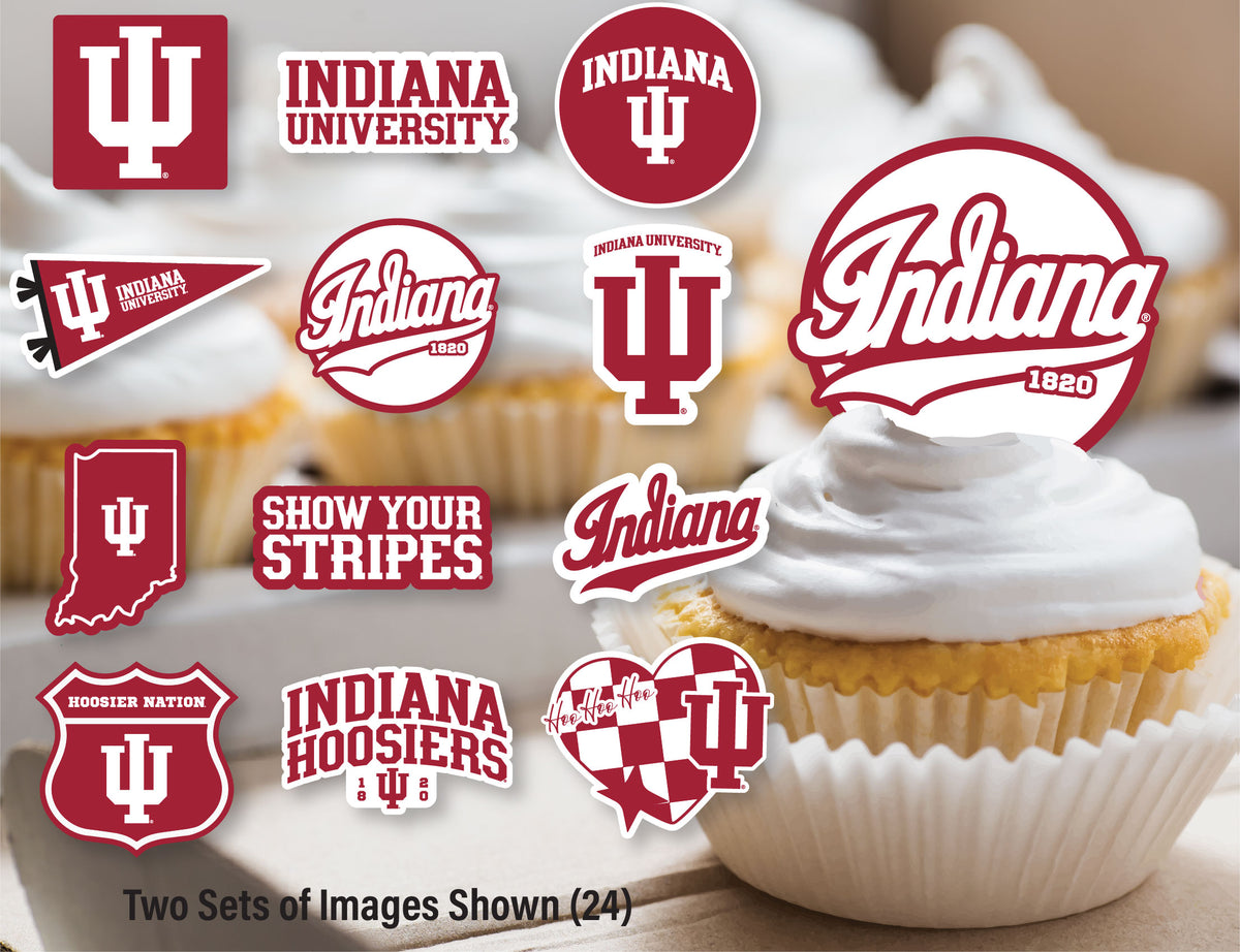 Indiana Hoosiers Cake Topper & Decorations, Grad IU Party Supplies 42 Pcs