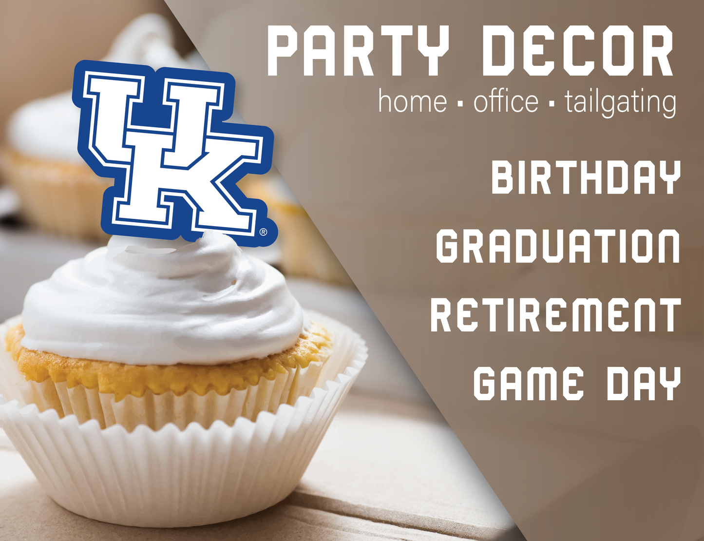 Kentucky Wildcats Party Decorations with Banner and Cupcake Toppers (42 Pieces)