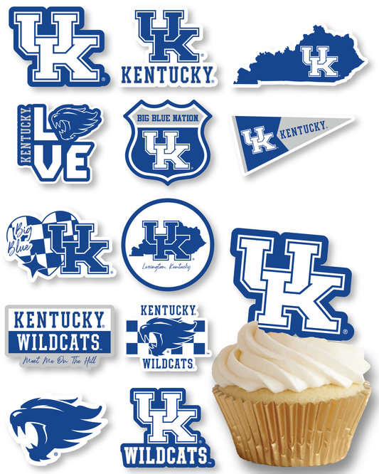 Kentucky Wildcats Cupcake Toppers (24 Pieces)