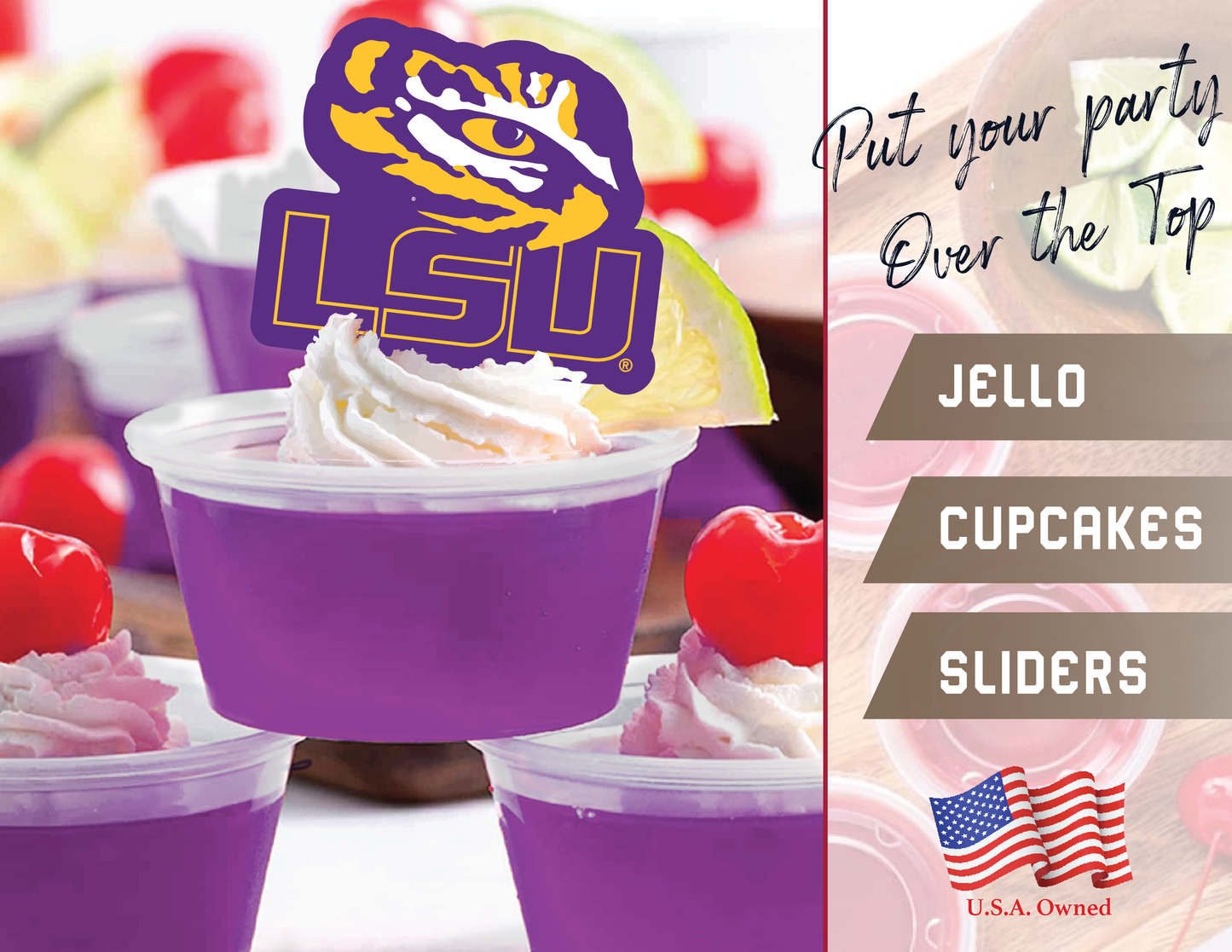 LSU Tigers Party Decorations with Banner and Cupcake Toppers (42 Pieces)