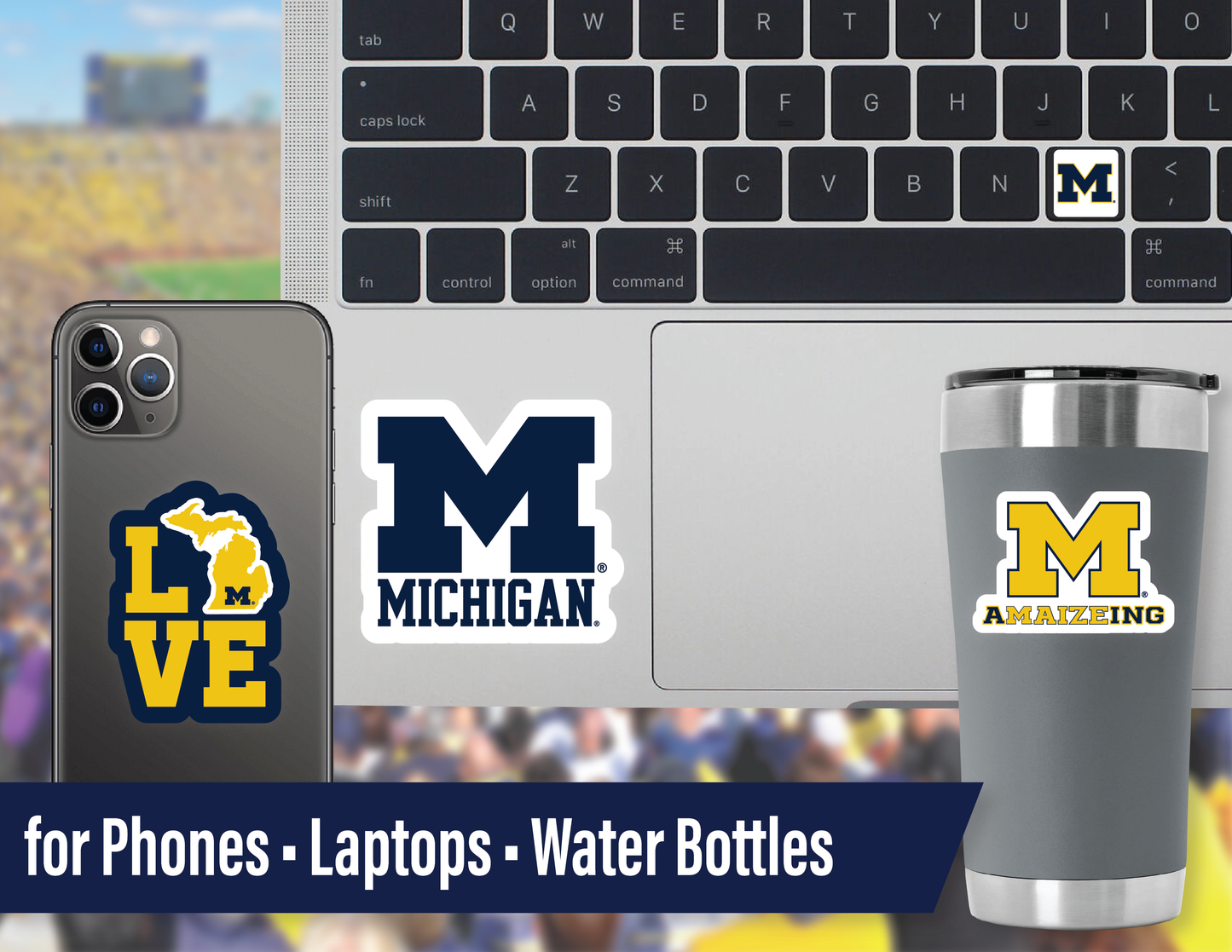 Michigan Wolverines Sticker Set (14 Pieces)