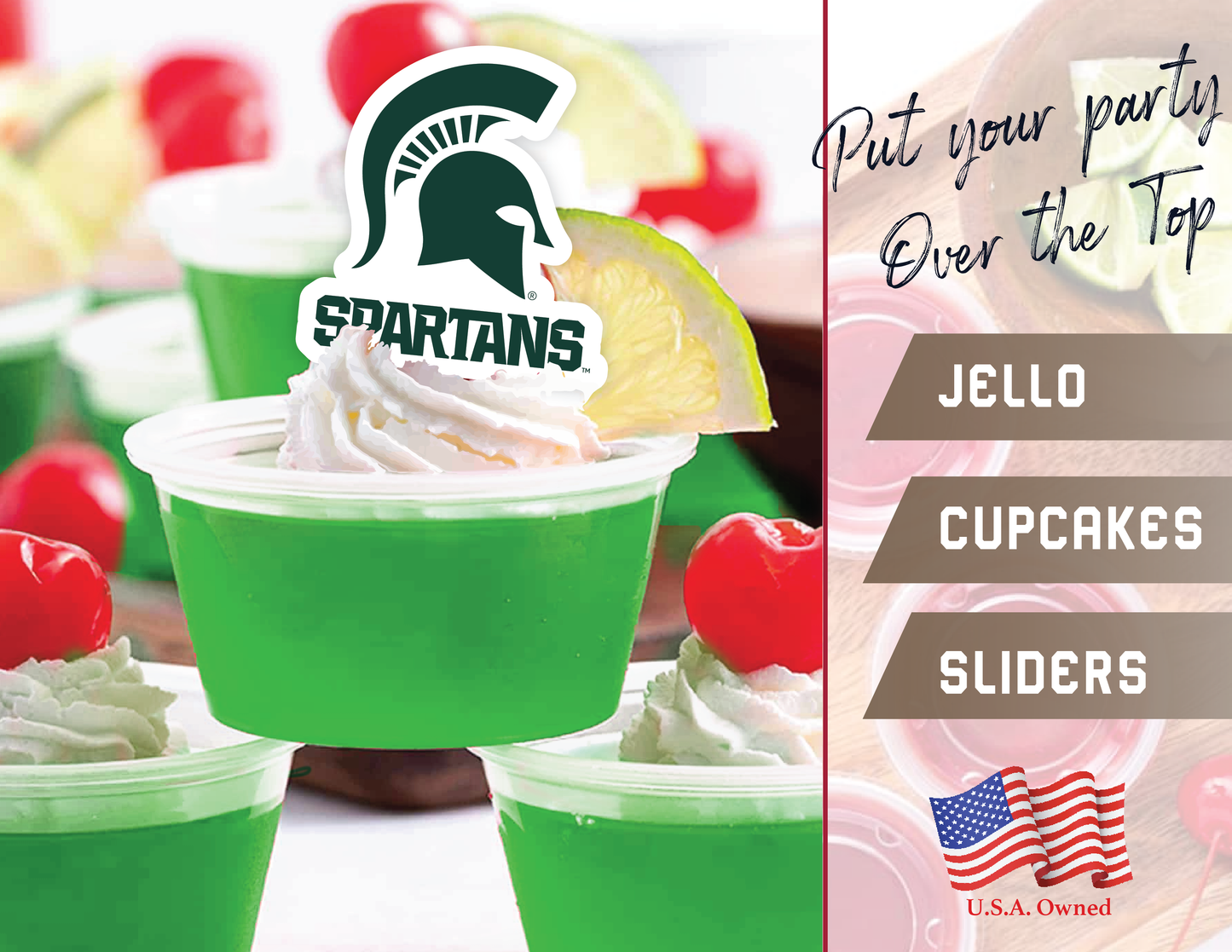 Michigan State Spartans Party Decorations with Banner and Cupcake Toppers (42 Pieces)