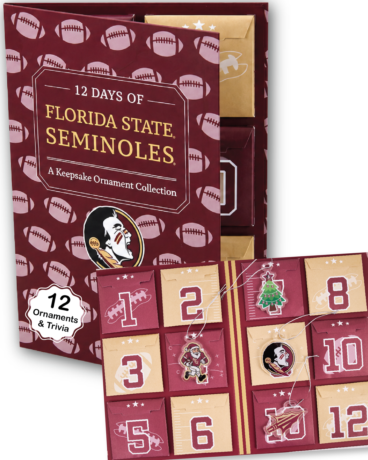 Florida State 12-Day Christmas Ornament Advent Calendar FSU Gift