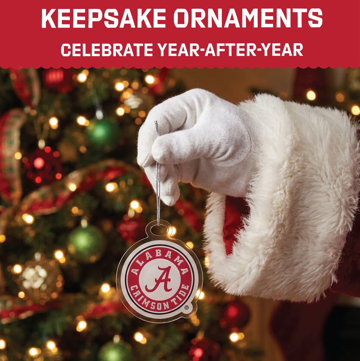 Alabama Crimson Tide 12-Day Holiday Ornament Advent Calendar Sport Fan Gift