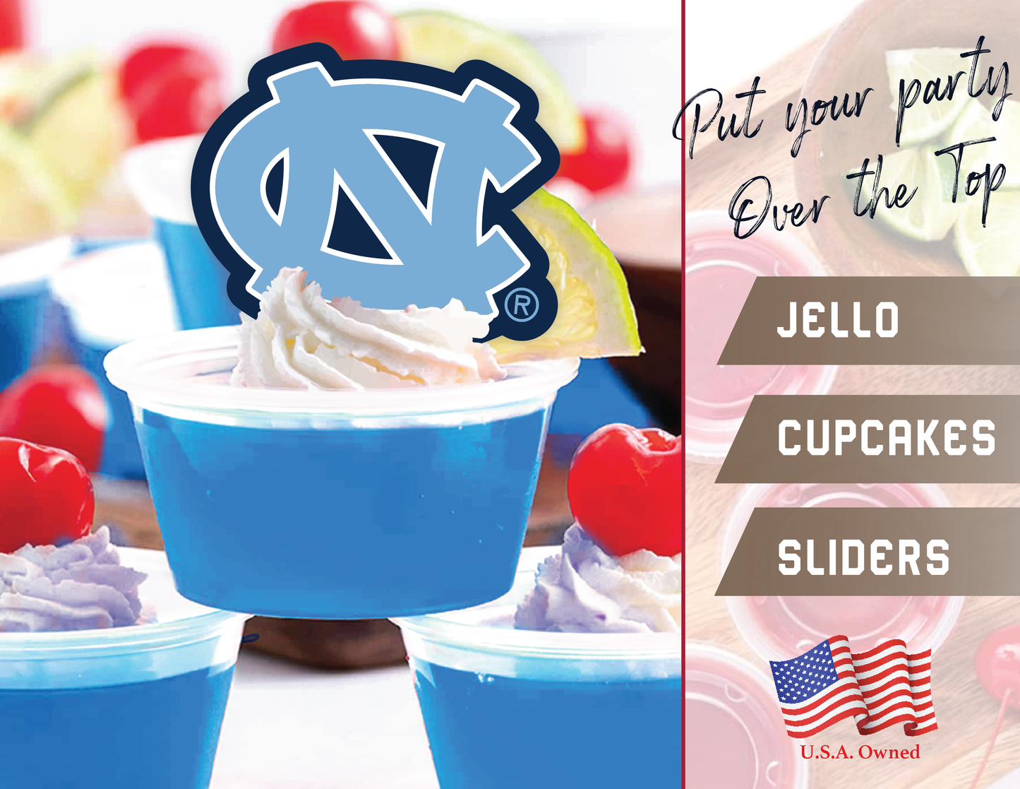 North Carolina Tar Heels Cupcake Toppers (24 Pieces)