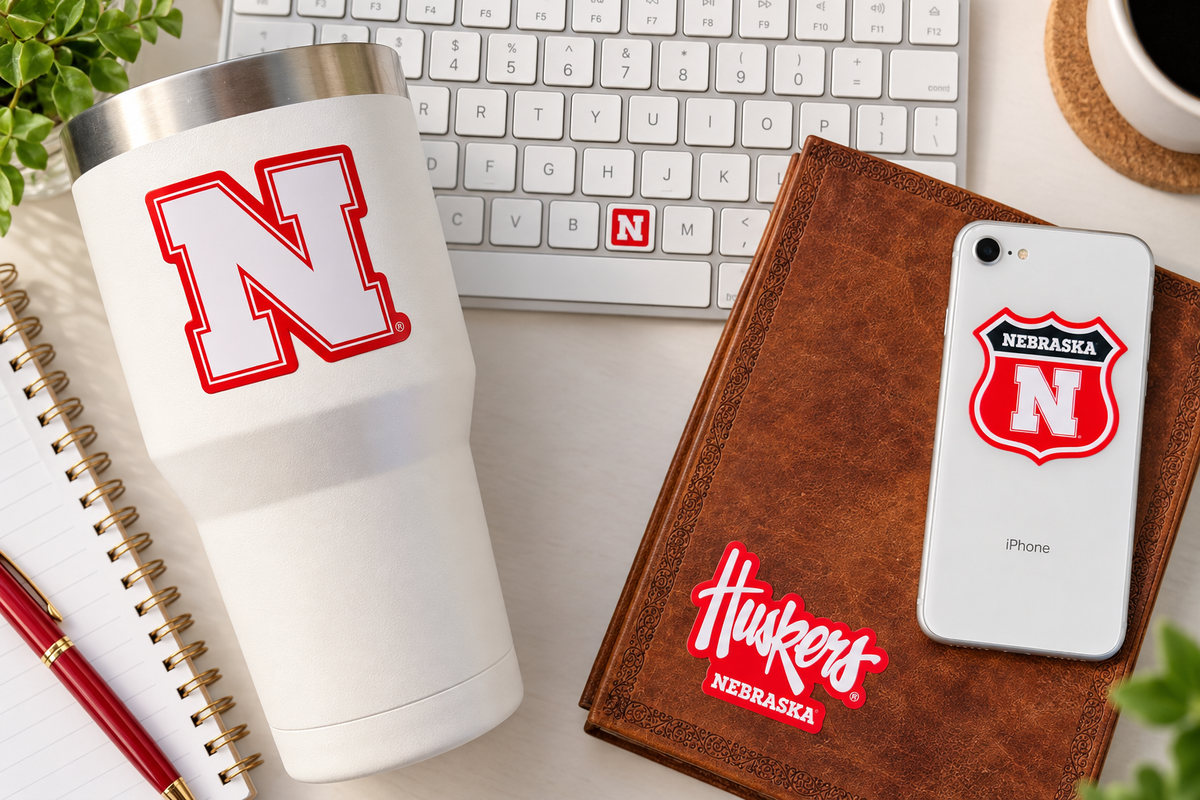 Nebraska Huskers Stickers & Decals for Cornhuskers Car, Laptop, Phone 14 Pc