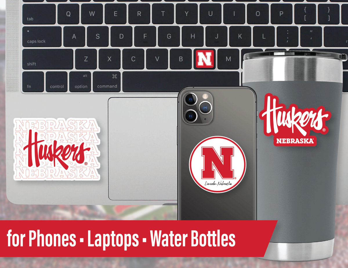 Nebraska Huskers Stickers & Decals for Cornhuskers Car, Laptop, Phone 14 Pc