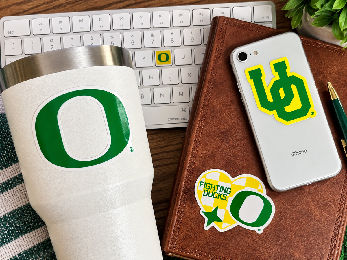 Oregon Ducks Stickers Decals Bundle Vinyl for Water Bottle Car Helmet 14 Pc