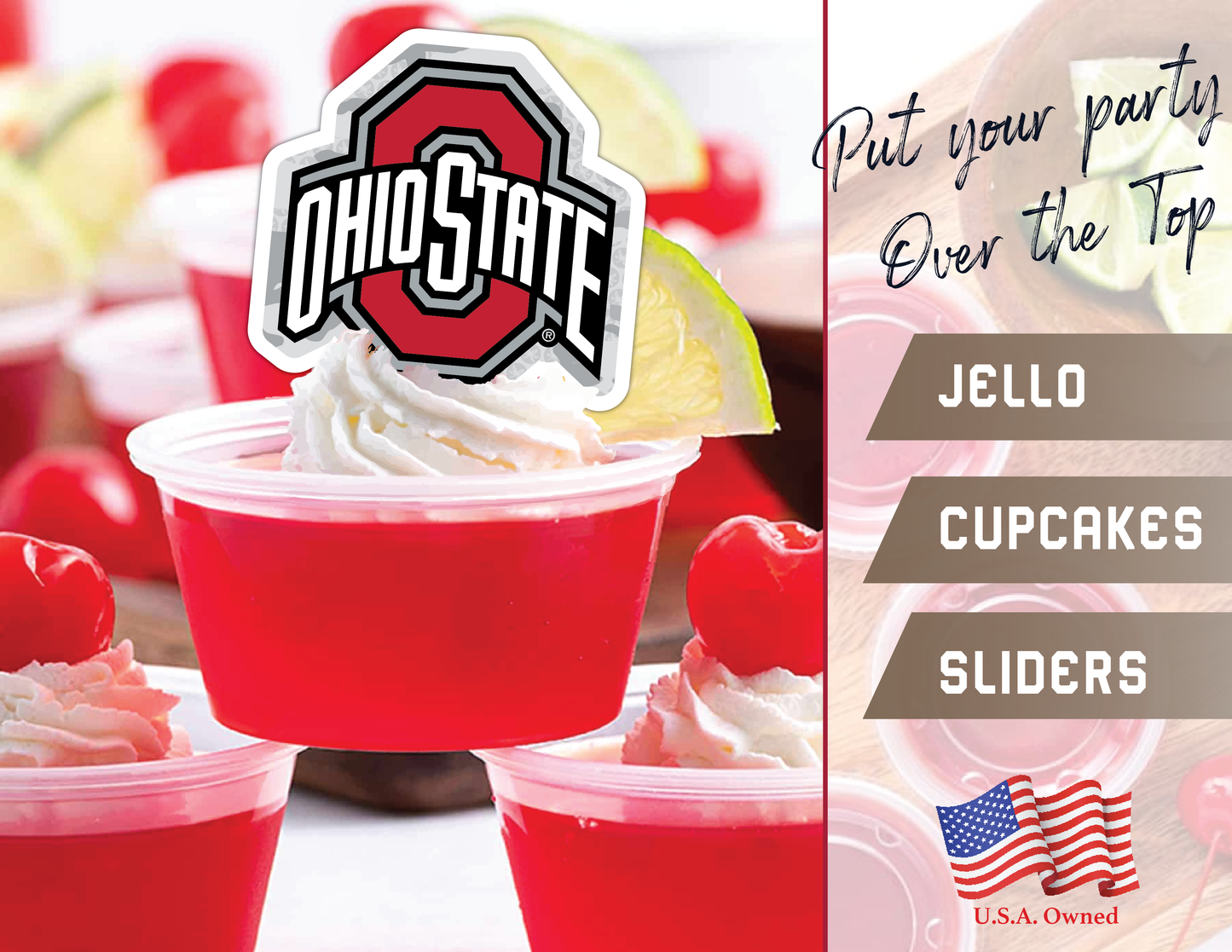 Ohio State University Buckeyes Cupcake Toppers (24 Pieces)