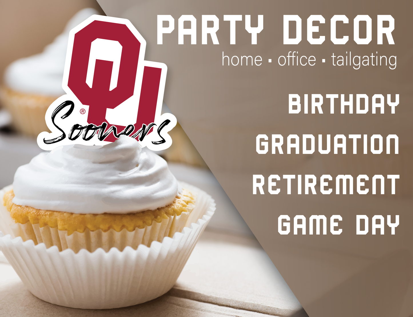 Oklahoma Sooners Cupcake Toppers (24 Pieces)