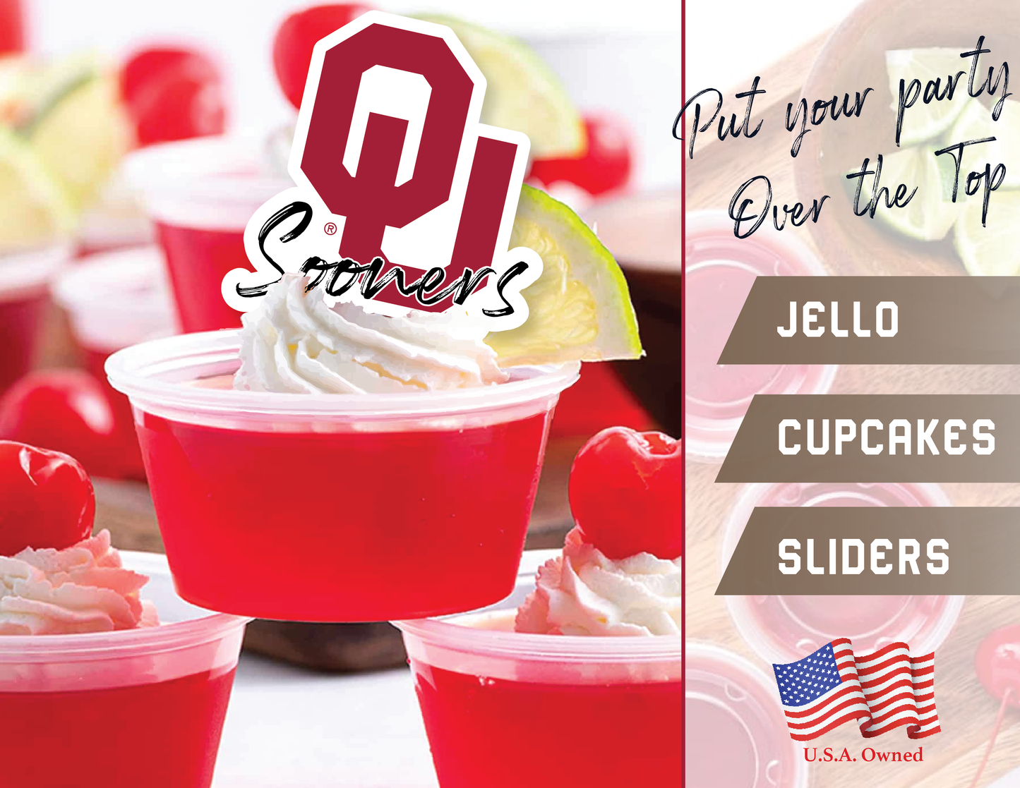 Oklahoma Sooners Cupcake Toppers (24 Pieces)