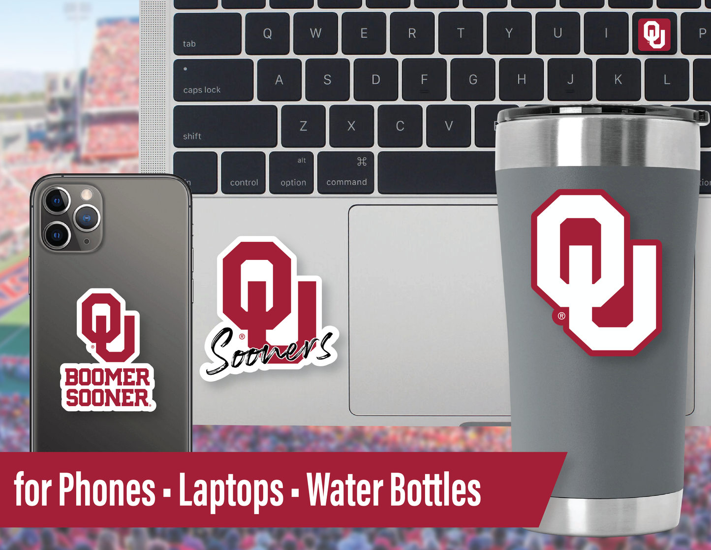 Oklahoma Sooners Sticker Set (14 Pieces)