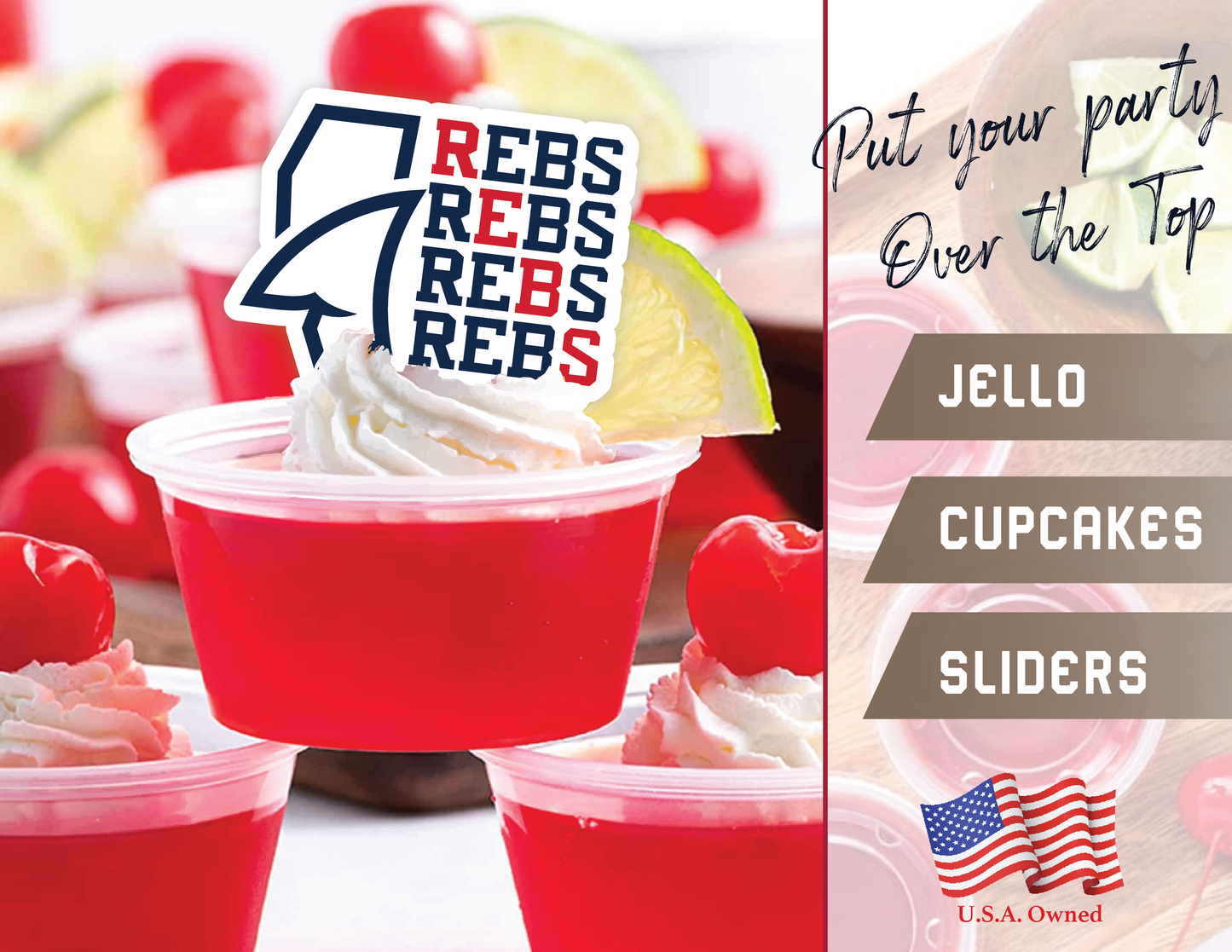 Ole Miss Rebels Party Decorations with Banner and Cupcake Toppers (42 Pieces)